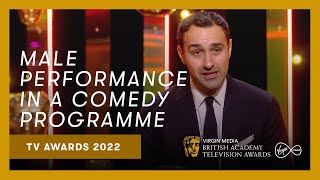 "I promised myself I wouldn't sing" Jamie Demetriou gets nervous | Virgin Media BAFTA TV Awards 2022
