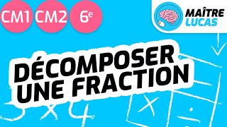 Décomposer une fraction CM1 - CM2 - 6ème - Cycle 3 - Mathématiques - Maths