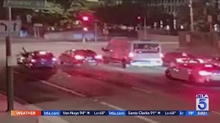 LAPD searching for driver who hit moped and fled the scene