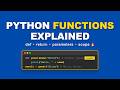 Python Functions Visually Explained | Python Tutorial for Beginners #13