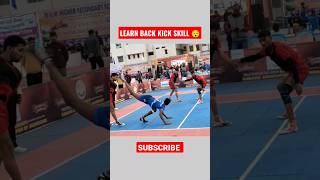 Learn back kick kabaddi skill  | #shorts #youtubeshorts #kabaddi