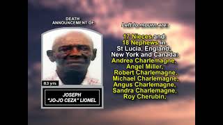 Joseph Lionel ~ Long Obituary