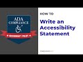 Digital Accessibility How to write a accessibility statement (2020)