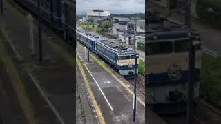 【EF65牽引】ELぐんまよこかわ 西松井田駅通過！7/22 [Japanese Electric locomotive] class EF65 pulling 'EL Gunma Yokokawa'