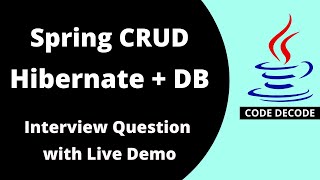 Spring Boot CRUD Example || Hibernate(JPA) + MySql || Spring Boot Interview Questions (Live Demo)
