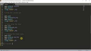 How to create a Cute Panda using Python and Turtle | Turtle tutorial in Python | CodeinPython