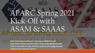 APARC Spring Kick-Off with ASAM \u0026 SAAAS (02/02/21)