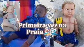 LEVEI O MEU BEBÊ REBORN DE SILICONE NA PRAIA PELA PRIMEIRO VEZ | NATY REBORNS