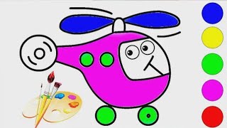 Bolalar uchun Vertolyot rasm chizish Drawing Helicopter for children Рисование Вертолет для детей