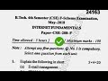 2018 Mdu BTech CSE 4th Sem Internet Fundamentals Question Paper