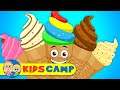 Kidscamp | Yummy Ice Cream Flavours Finger Family Song For Toddlers | Nursery Rhymes and Kids Songs