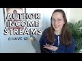 MY 12 INCOME STREAMS as an author | Different types of passive income streams writers can look into!