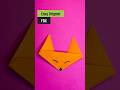 Easy Origami Fox Face Tutorial 🦊 Step-by-Step Paper Craft for Kids and Beginners ✂️