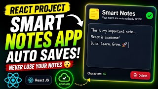 This React App Auto Saves Your Notes 😳 #react #reactjs