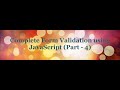 Complete Form Validation using JavaScript tutorial - (Part - 4)