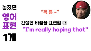 놓쳤던 영어표현 1개 → I'm really hoping that (간절한 바램/기대) ( 영어회화 )