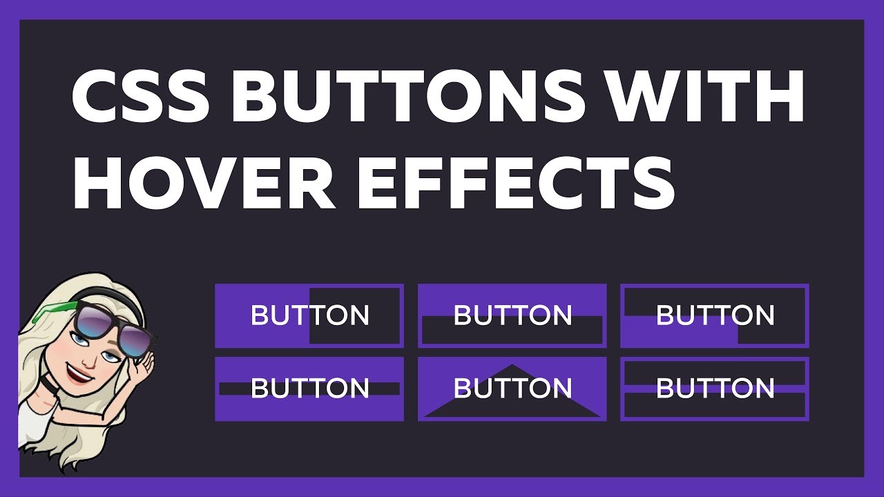 Buttons With Animation Hover Effects Using Only HTML CSS - YouTube