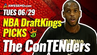 DraftKings NBA DFS Picks Today | Top 10 ConTENders Tue 6/29 | NBA DFS Simulations