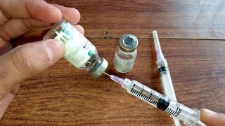 withdrawing medication from a vial | injection video | ceftriaxone injection