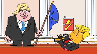 POLITICAL SATIRE: Donald Trump and Boris Johnson | UNITED NATIONS | Parody & Satire cartoons