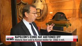 Winning Korean bidder pays US$2.4 mil. for Napoleon′s hat   나폴레옹 이각 모자 26억원에 한국인