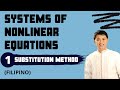 Solving Systems of Nonlinear Equations by Substitution (Example #1) - Pre-Calculus