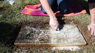 Cleaning Marble Headstones Pt 1