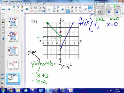 Piecewise function from graph to equation #15 Piecewise function from graph to equation #15