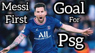 Messi First Goal for psg  ➡️ Psg Vs Man city ➡️ Ufea Champions ➡️ League.Messi Ucl 1st Goal for Psg.