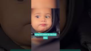 Kylie Jenner's Baby Boy Tries Ice Cream For The First Time #shorts