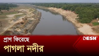 প্রাণ ফিরেছে মৃতপ্রায় ৪১ কিলোমিটার পাগলা নদীর | Pagla River | News | Desh TV