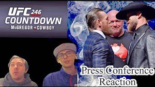 Reaction to Conor McGregor vs Donald Cowboy Cerrone press conference highlights UFC 246