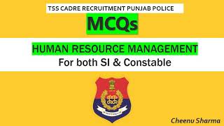 HUMAN RESOURCE MANAGEMENT (HRM) MCQs-Sub Inspector+ Constable Punjab Police TSS CADRE RECRUITMENT