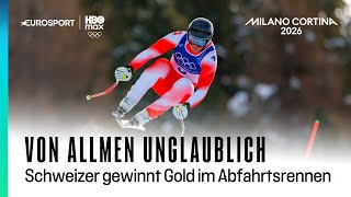 Von Allmen pulverisiert Odermatts Zeit und rast zu Gold | Olympia 2026 | Ski Alpin | Männer