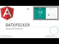 Angular Material Datepicker (mat-datepicker). How to use angular material datepicker to show as html