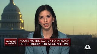 House votes 232-197 to impeach President Donald Trump for second time, including 10 Republicans
