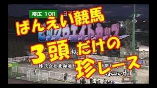 【競馬】【珍レース】 ばんえい競馬 190729 10R ３頭だけの競馬 Racing movie