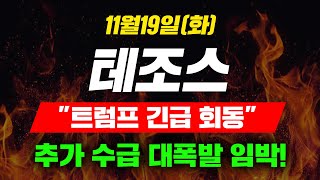 [긴급속보] 11월19일(화)테조스\