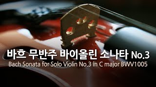 바흐 무반주 바이올린 소나타 No.3 C장조 BWV1005 | Bach Sonata for Solo Violin No.3 in C major BWV1005 | 이작 펄만