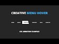 Creative CSS Menu Hover Effect | CSS Animation Examples