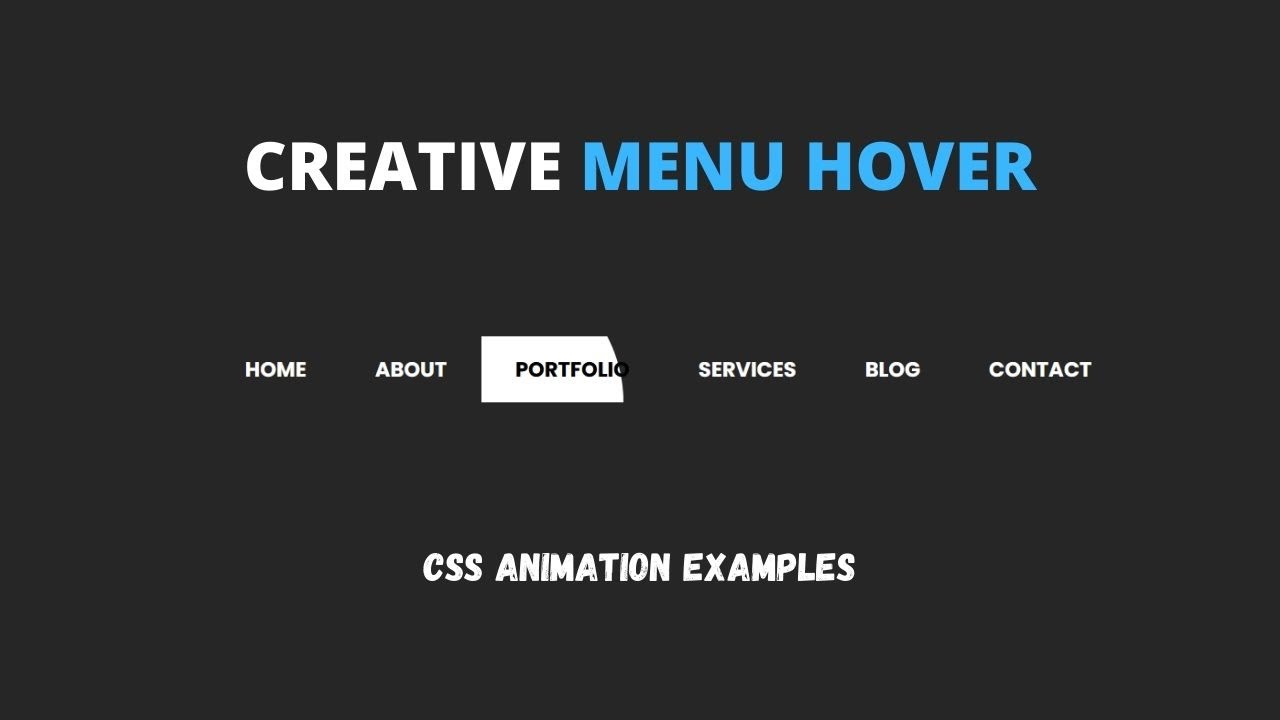 Creative CSS Menu Hover Effect | CSS Animation Examples - YouTube