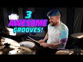 DRUM LESSON - 3 Grooves For Sounding Good!