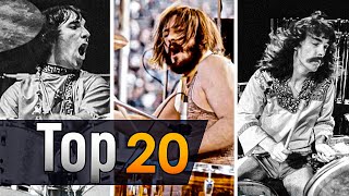 os 20 Maiores BATERISTAS de Rock (CLÁSSICO) de TODOS OS TEMPOS