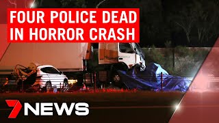 BREAKING: Four police officers dead in horror Eastern Freeway crash | 7NEWS