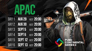 PUBG Continental Series 2: APAC - Day 2