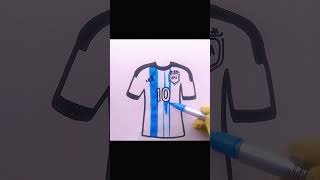 Messi's Jersey | Argentina football team jersey for FIFA World Cup 2022 | Drawing jersey for kids