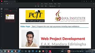 Web Programming Task 2 - Program the user sign up process including input validations