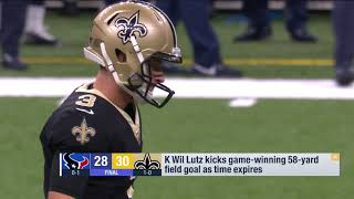 Saints K Wil Lutz breaks down 58-yard game-winning field goal