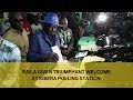 Raila given triumphant welcome at Kibera polling station