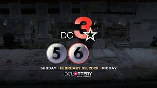 DC LOTTERY Midday 02/09/2025